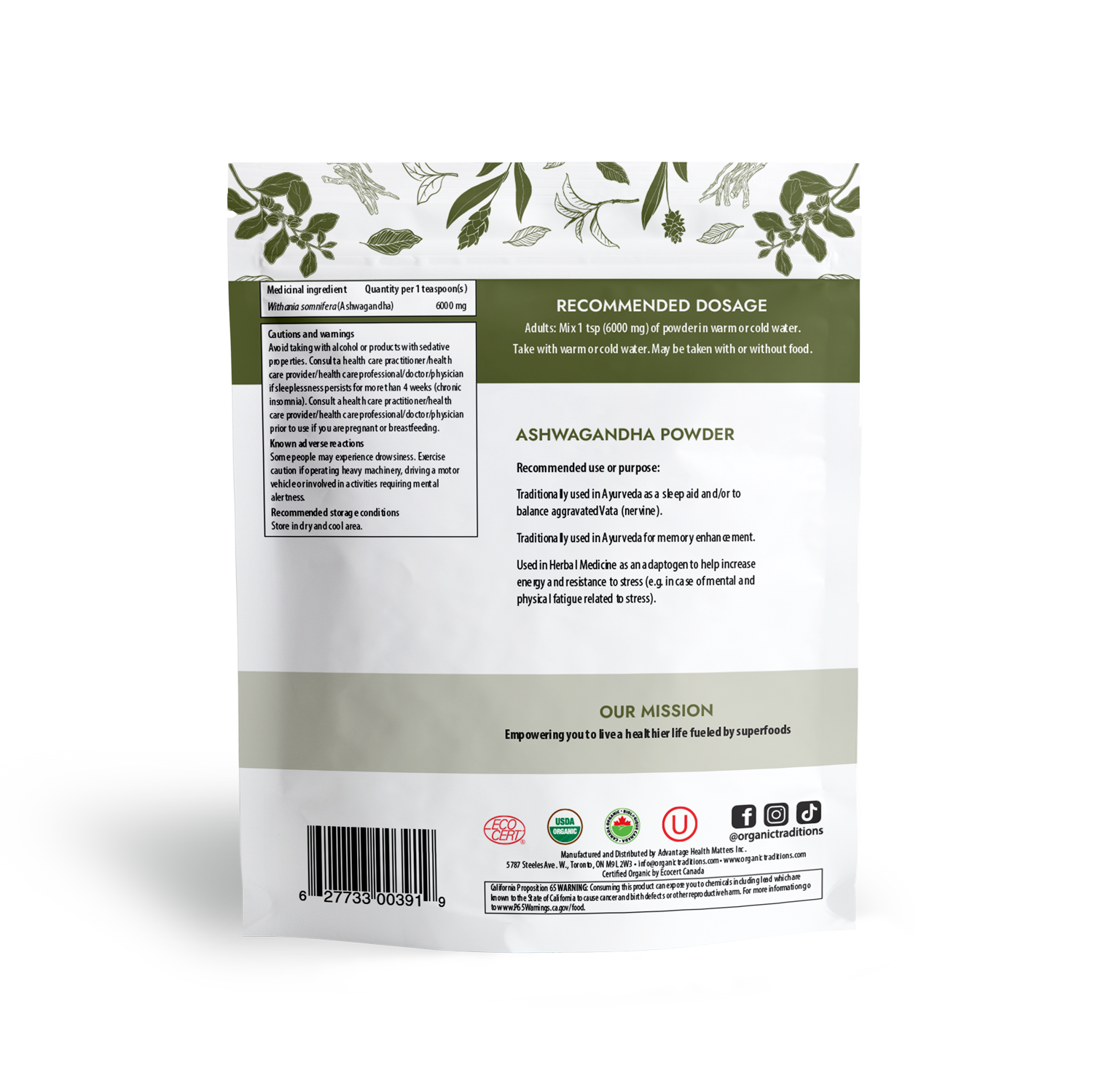 Organic Ashwagandha Powder