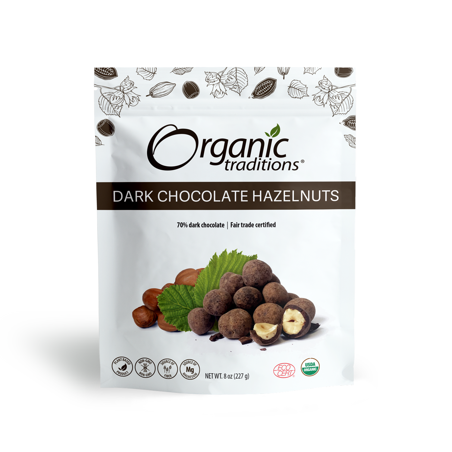 Organic Dark Chocolate Covered Hazelnuts