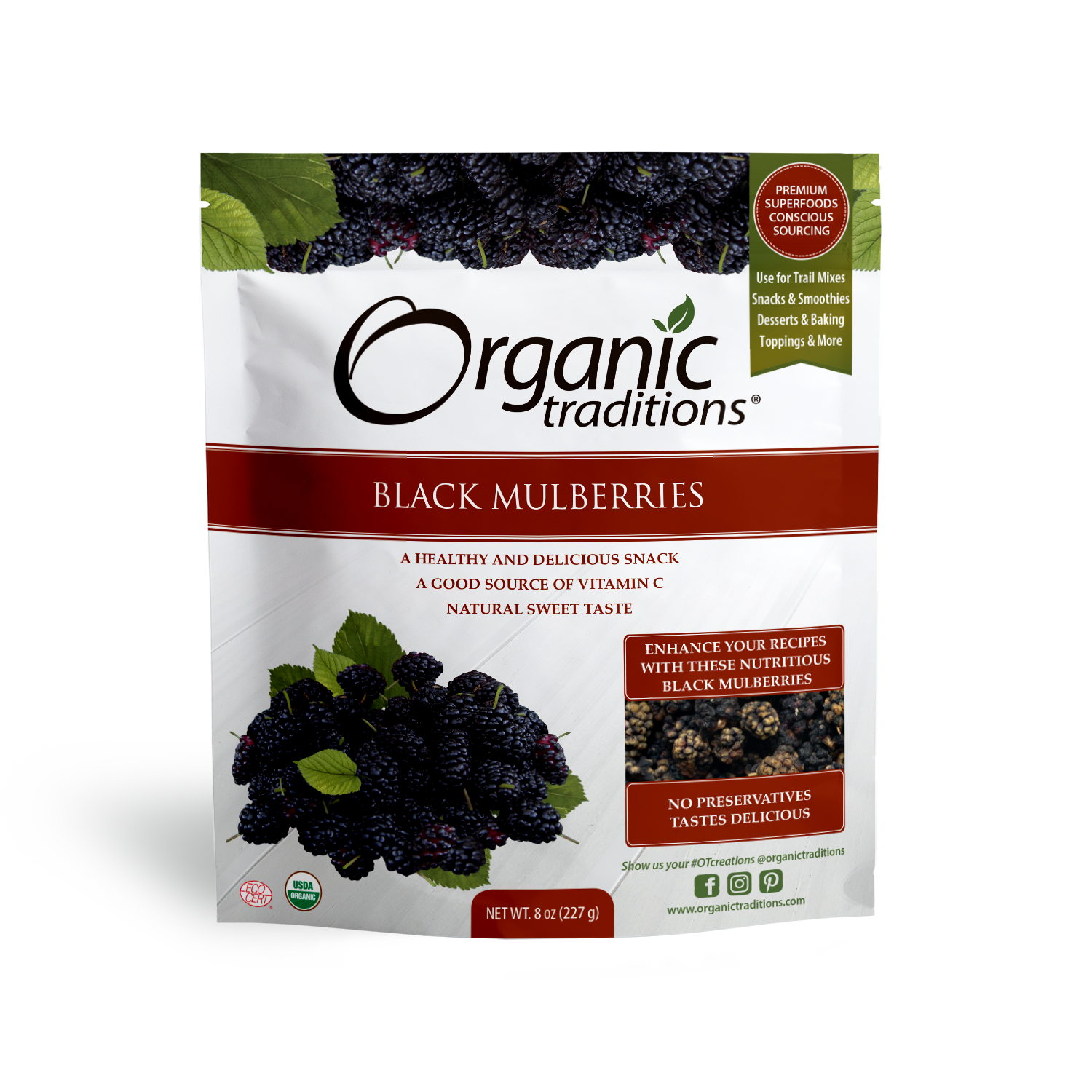 Organic Mulberries, Black