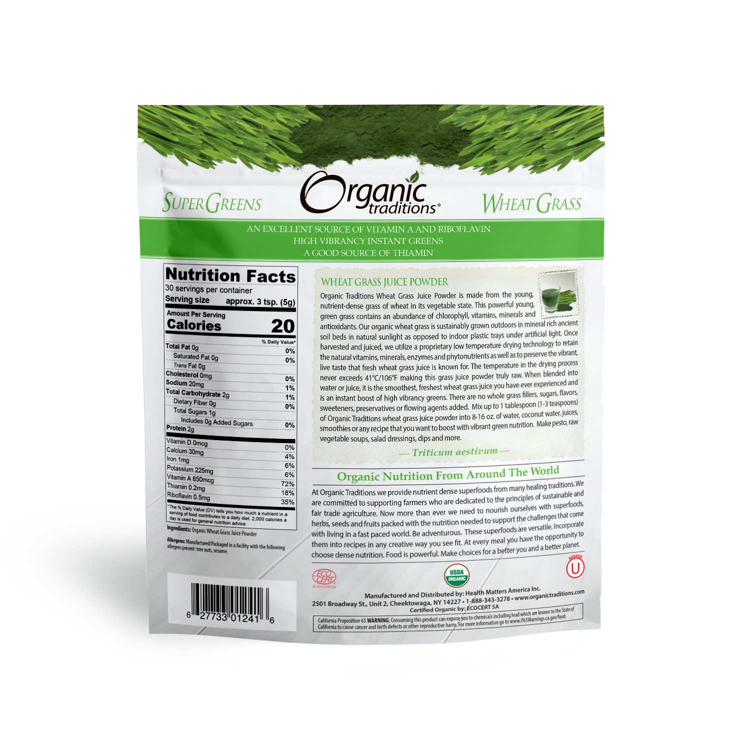Organic Wheat Grass Juice Powder